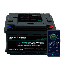 LithiumPro Energy UK Design & Co 12V 105Ah LiFePO battery 'UltraVolt' with SMARTIQ App, 150A Continuous discharge - The Gold Standard